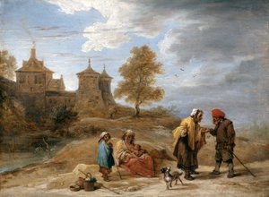 風景の中のジプシー 作： David Teniers the Younger